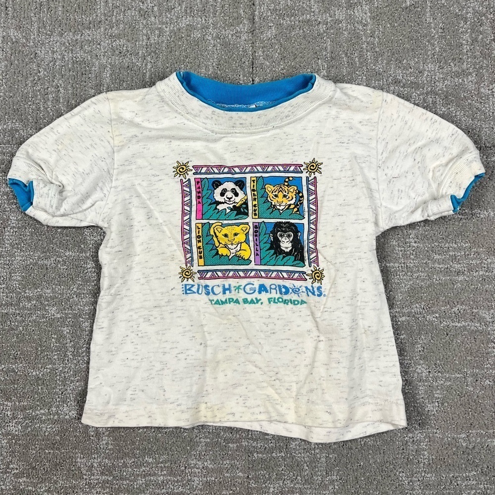 Vintage Busch Gardens 100% Cotton Children’s T-Shirt Size 4T